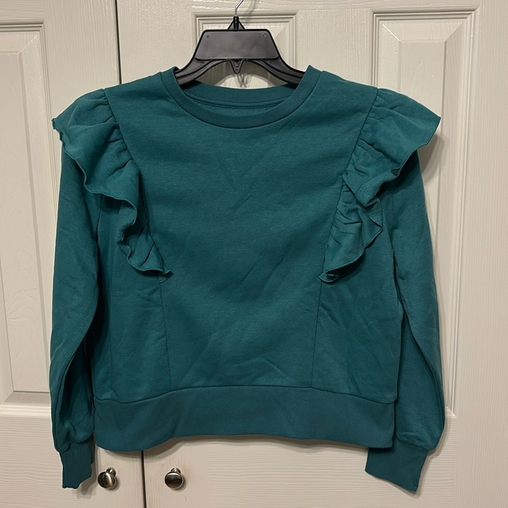 Thereabouts Plus Girls Ruffled Sweatshirt